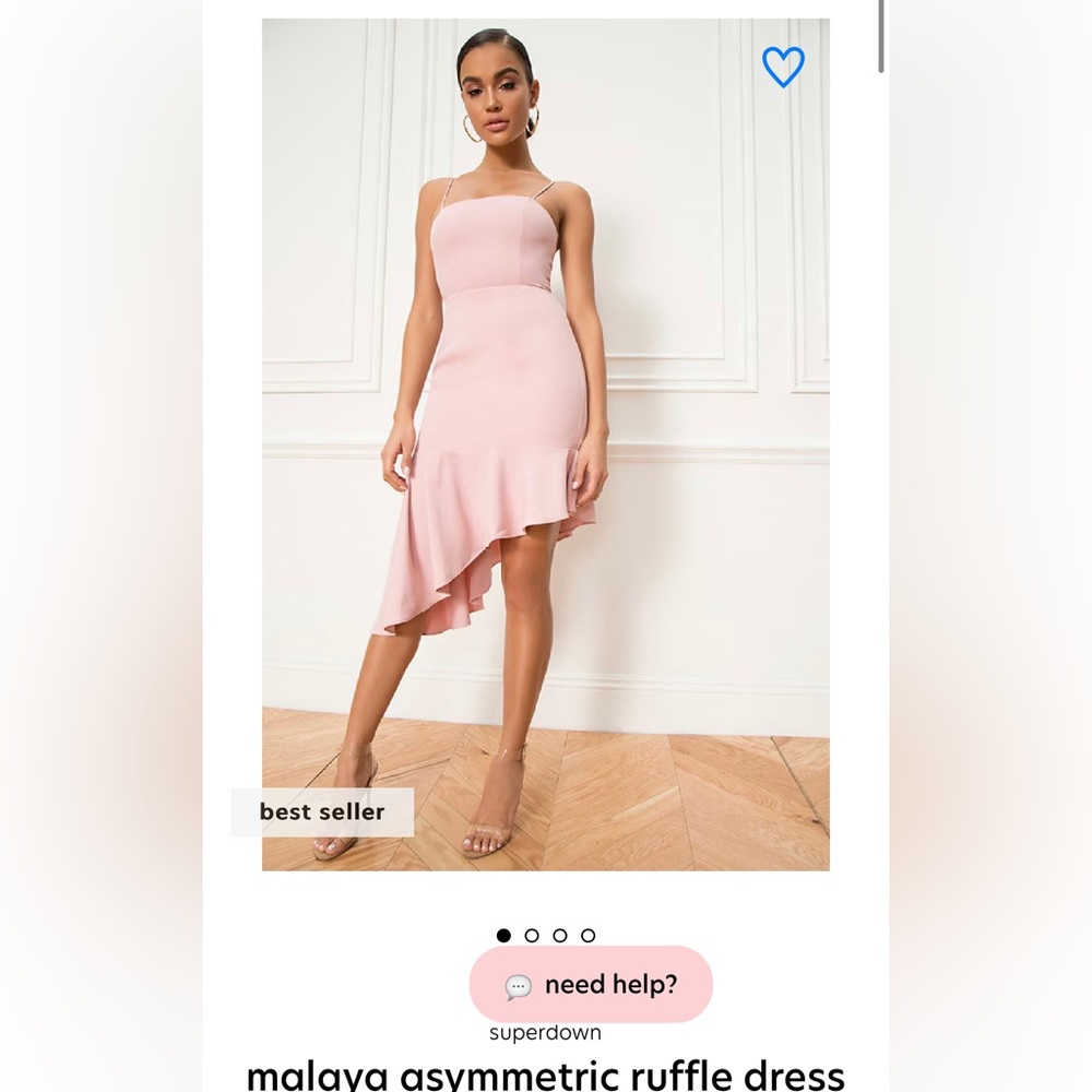 Pink asymmetrical dress